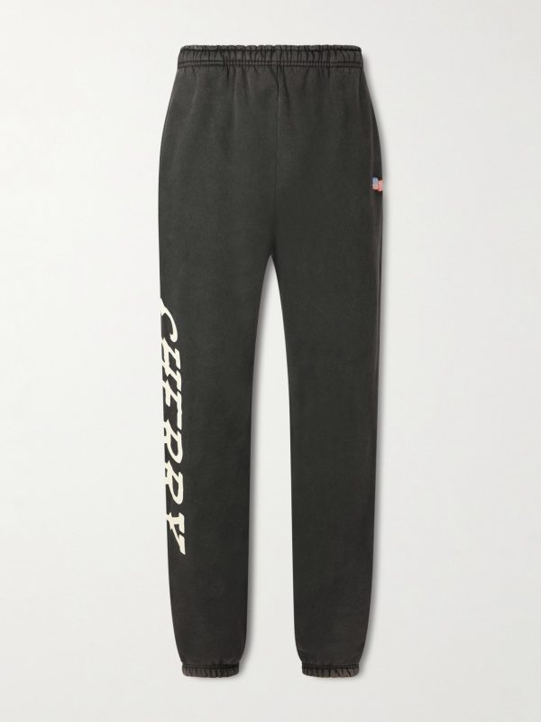 Hollywood Logo-Print Appliquéd Cotton-Jersey Sweatpants Hollywood Logo-Print Appliquéd Cotton-Jersey Sweatpants