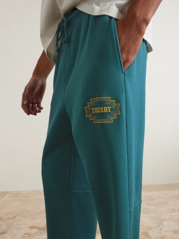 Navajo Straight-Leg Logo-Embroidered Cotton-Jersey Sweatpants - E1