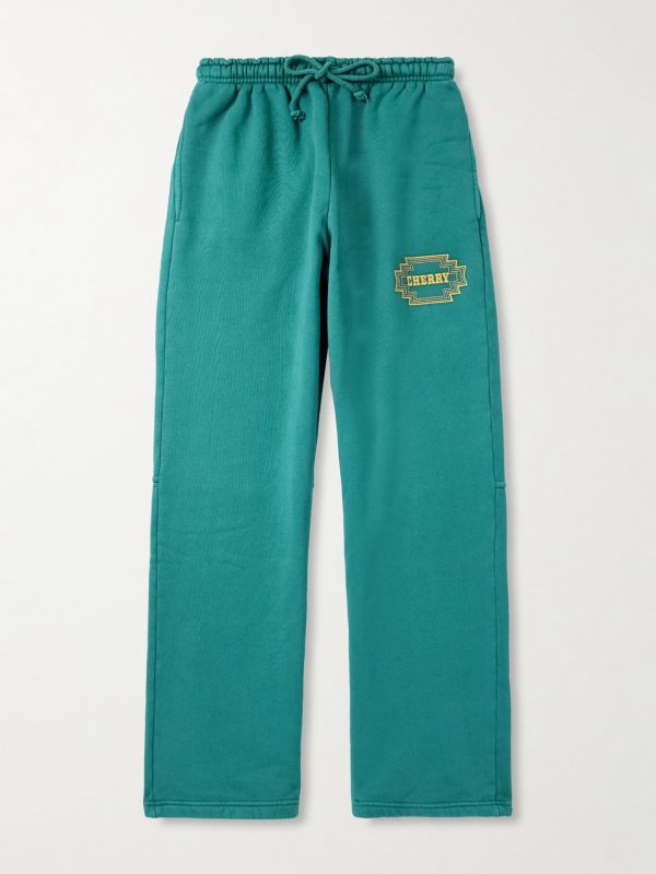 Navajo Straight-Leg Logo-Embroidered Cotton-Jersey Sweatpants