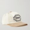 Navajo Suede-Trimmed Logo-Embroidered Twill Baseball Cap Navajo Suede-Trimmed Logo-Embroidered Twill Baseball Cap