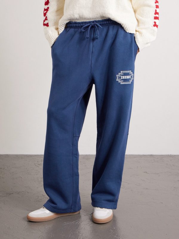 Navajo Straight-Leg Logo-Embroidered Cotton-Jersey Sweatpants - FR Navajo Straight-Leg Logo-Embroidered Cotton-Jersey Sweatpants - FR