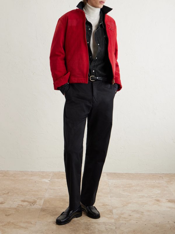 Logo-Embroidered Denim Western Shirt - OU