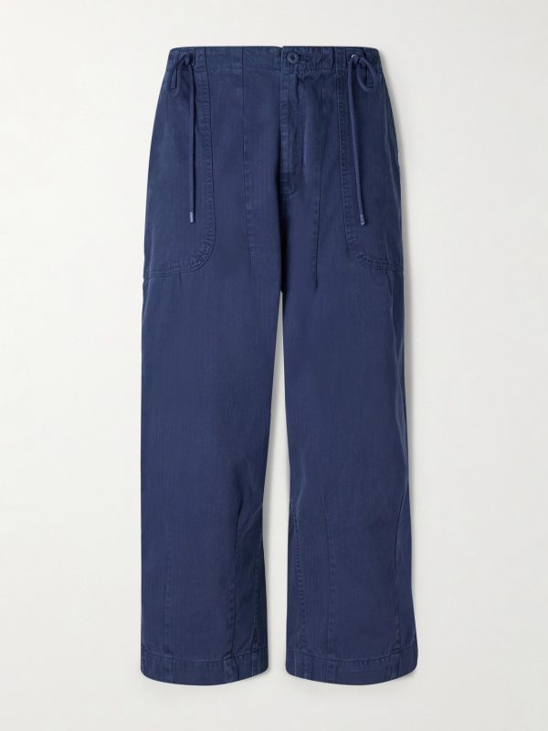 Parachute Wide-Leg Herringbone Cotton Trousers Parachute Wide-Leg Herringbone Cotton Trousers