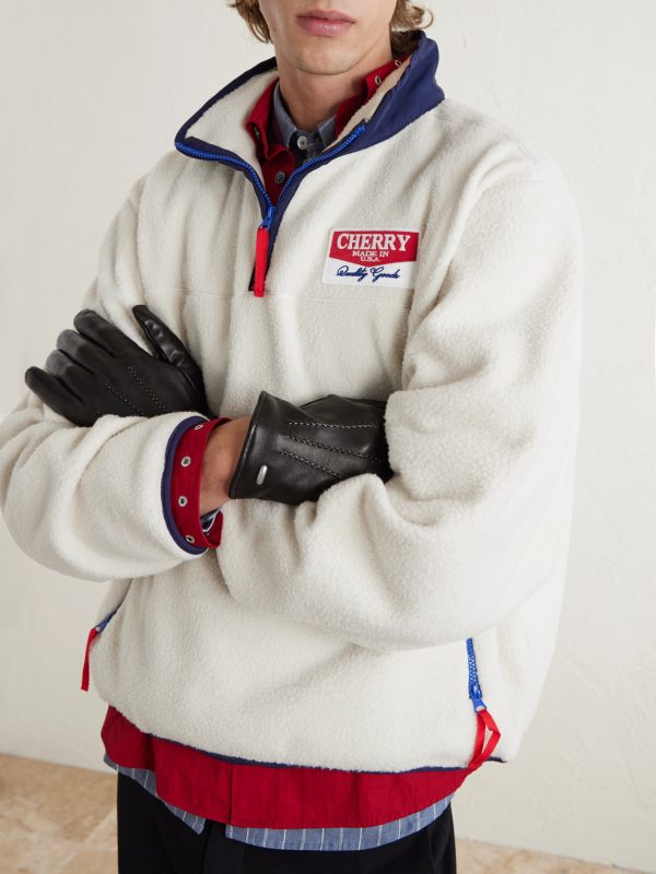 Logo-Appliquéd Fleece Half-Zip Sweatshirt - FR