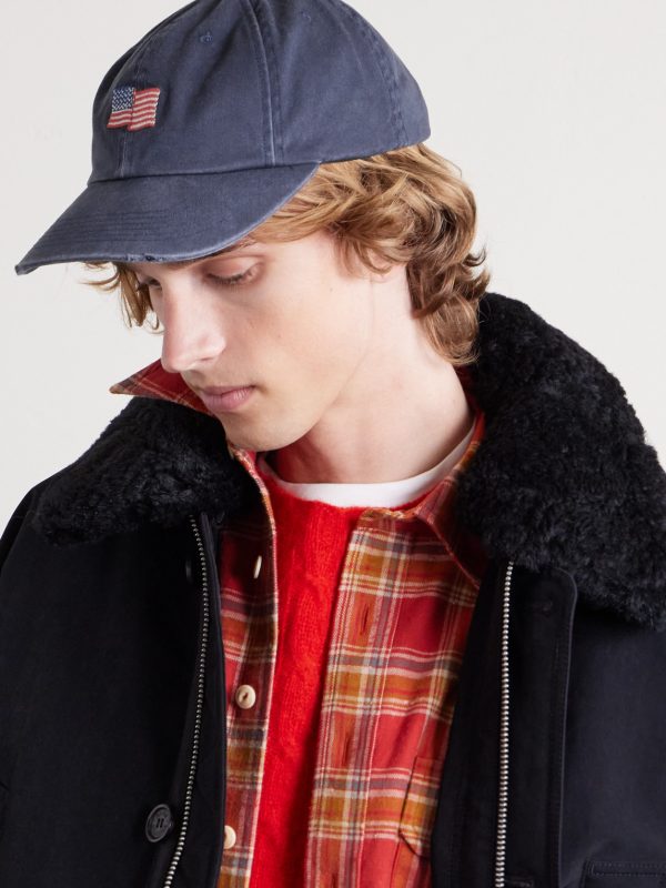 USA Logo-Embroidered Cotton-Twill Cap - E1