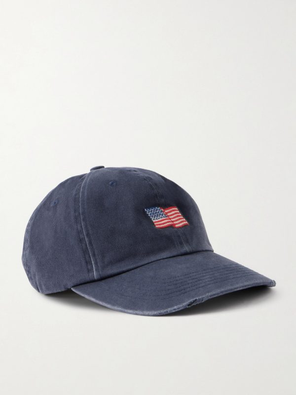 USA Logo-Embroidered Cotton-Twill Cap