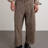 Herringbone Cotton Drawstring Trousers - FR Herringbone Cotton Drawstring Trousers - FR