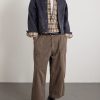 Herringbone Cotton Drawstring Trousers - OU Herringbone Cotton Drawstring Trousers - OU