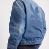 Sun Faded Corduroy-Trimmed Denim Jacket - CU