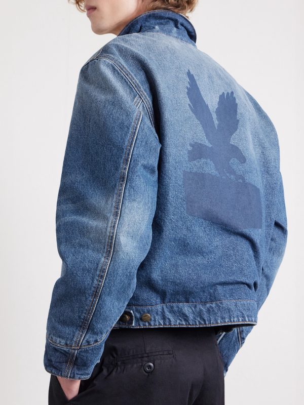 Sun Faded Corduroy-Trimmed Denim Jacket - CU
