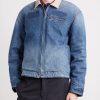 Sun Faded Corduroy-Trimmed Denim Jacket - FR