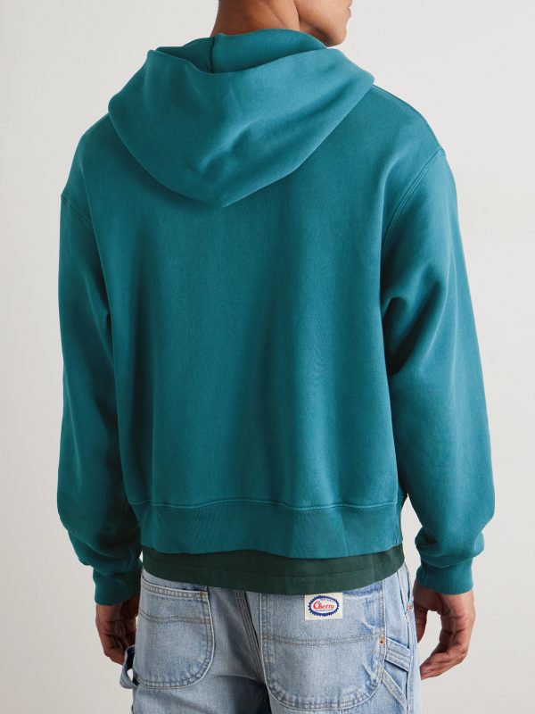 Navajo Logo-Embroidered Cotton-Jersey Zip-Up Hoodie - BK Navajo Logo-Embroidered Cotton-Jersey Zip-Up Hoodie - BK