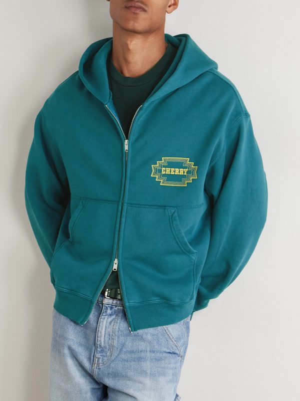 Navajo Logo-Embroidered Cotton-Jersey Zip-Up Hoodie - FR Navajo Logo-Embroidered Cotton-Jersey Zip-Up Hoodie - FR