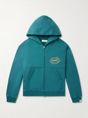 Navajo Logo-Embroidered Cotton-Jersey Zip-Up Hoodie Navajo Logo-Embroidered Cotton-Jersey Zip-Up Hoodie