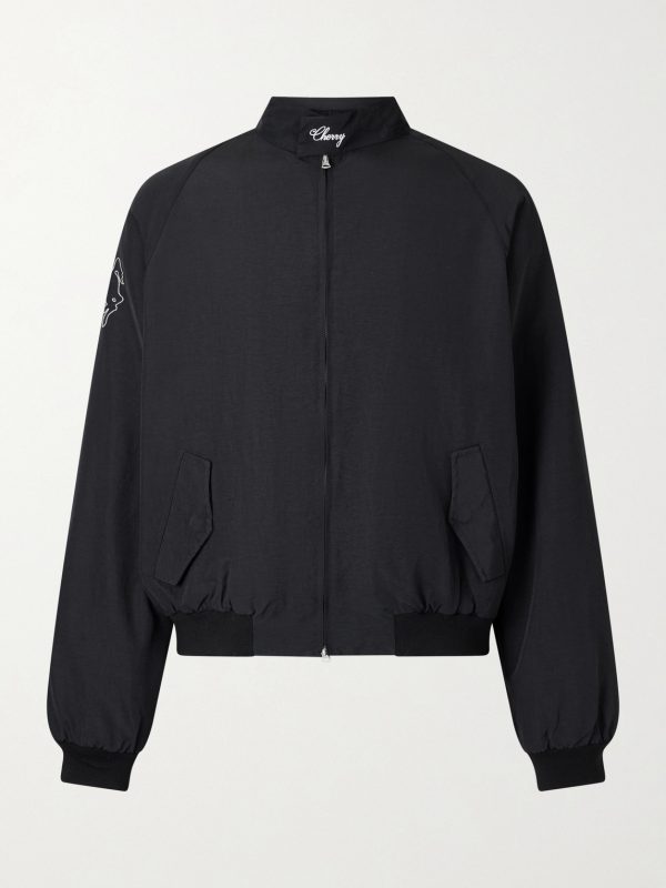 Championship Embroidered Shell Bomber Jacket