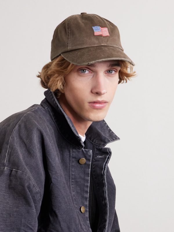 USA Logo-Embroidered Cotton-Twill Cap - OU USA Logo-Embroidered Cotton-Twill Cap - OU