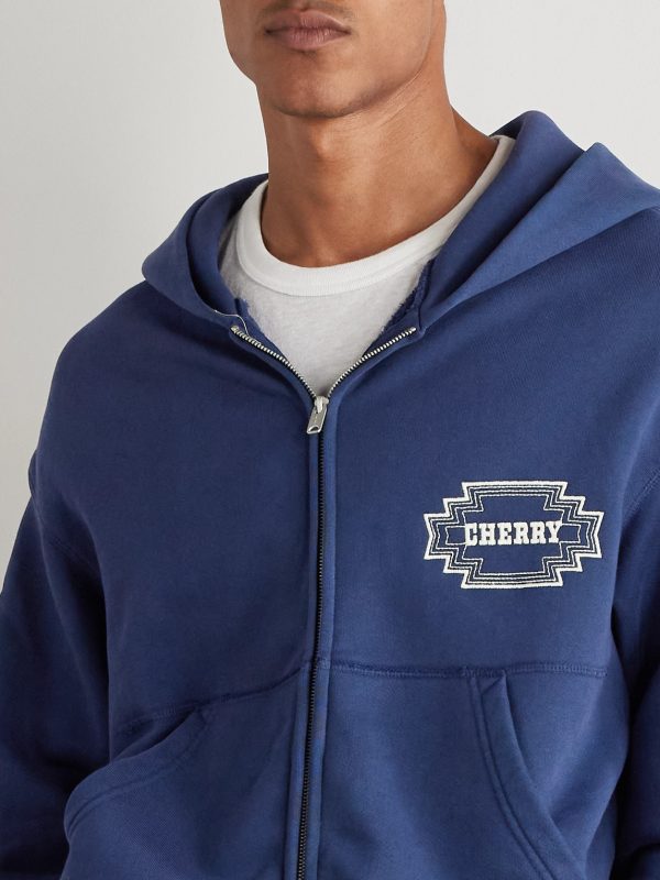 Navajo Logo-Embroidered Cotton-Jersey Zip-Up Hoodie - E1 Navajo Logo-Embroidered Cotton-Jersey Zip-Up Hoodie - E1