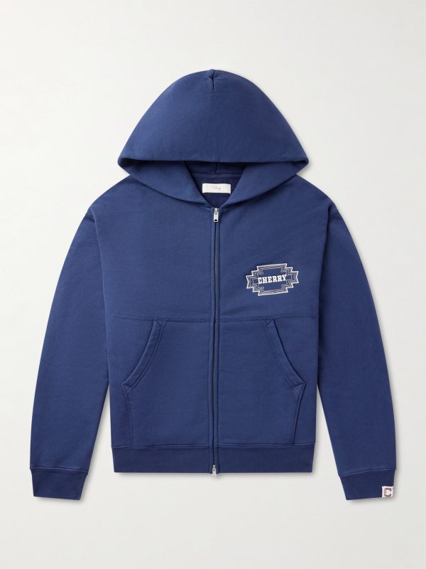 Navajo Logo-Embroidered Cotton-Jersey Zip-Up Hoodie Navajo Logo-Embroidered Cotton-Jersey Zip-Up Hoodie