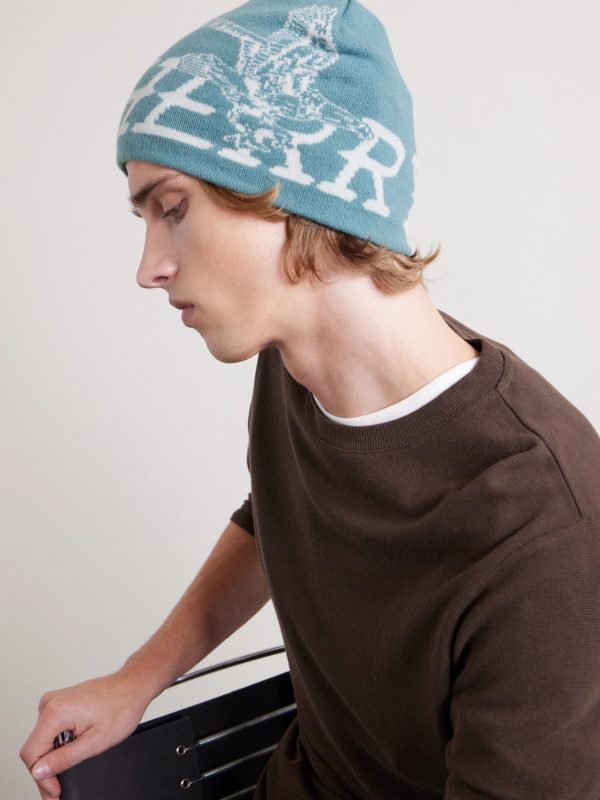 Flying Cherry Skull Logo-Intarsia Wool and Cashmere--Blend Beanie - E1 Flying Cherry Skull Logo-Intarsia Wool and Cashmere--Blend Beanie - E1