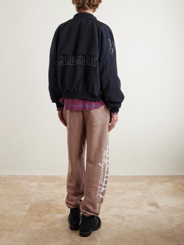 Hollywood Tapered Printed Cotton-Fleece Sweatpants - BK Hollywood Tapered Printed Cotton-Fleece Sweatpants - BK