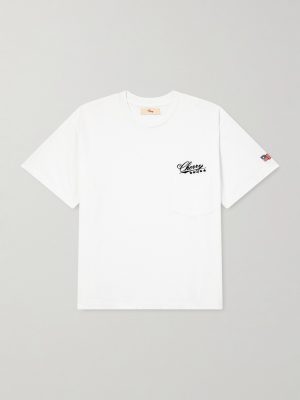 Five Star Logo-Embroidered Appliquéd Cotton-Jersey T-Shirt