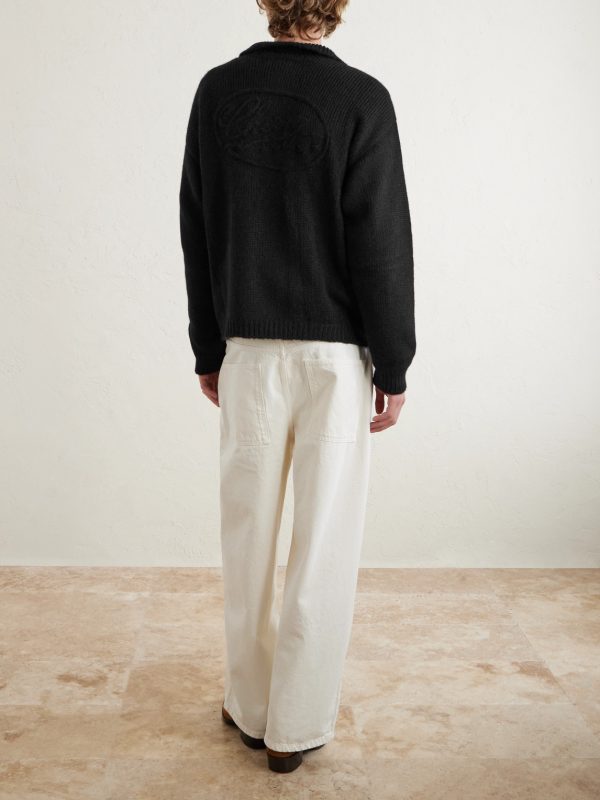 Logo-Embroidered Alpaca-Blend Sweater - BK Logo-Embroidered Alpaca-Blend Sweater - BK