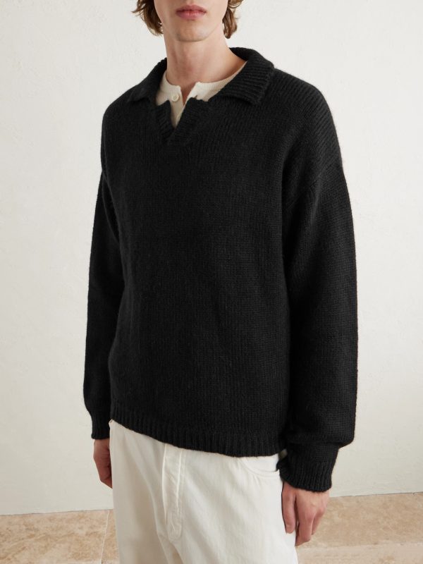 Logo-Embroidered Alpaca-Blend Sweater - FR Logo-Embroidered Alpaca-Blend Sweater - FR