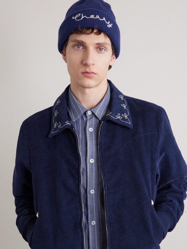 Logo-Embroidered Ribbed Cashmere Beanie - FR Logo-Embroidered Ribbed Cashmere Beanie - FR