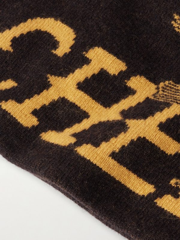 Flying Cherry Skull Logo-Intarsia Wool and Cashmere-Blend Beanie - CU Flying Cherry Skull Logo-Intarsia Wool and Cashmere-Blend Beanie - CU