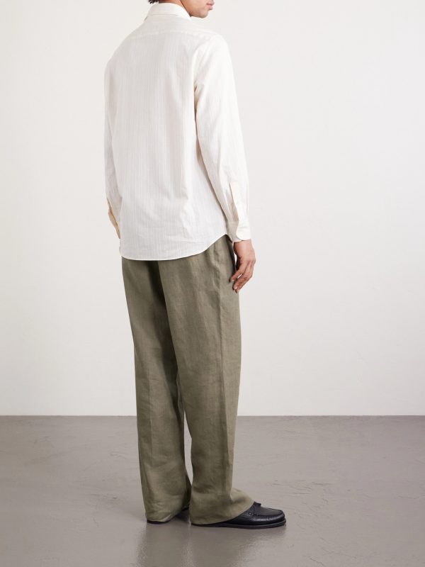 Striped Cotton-Poplin Shirt - BK Striped Cotton-Poplin Shirt - BK