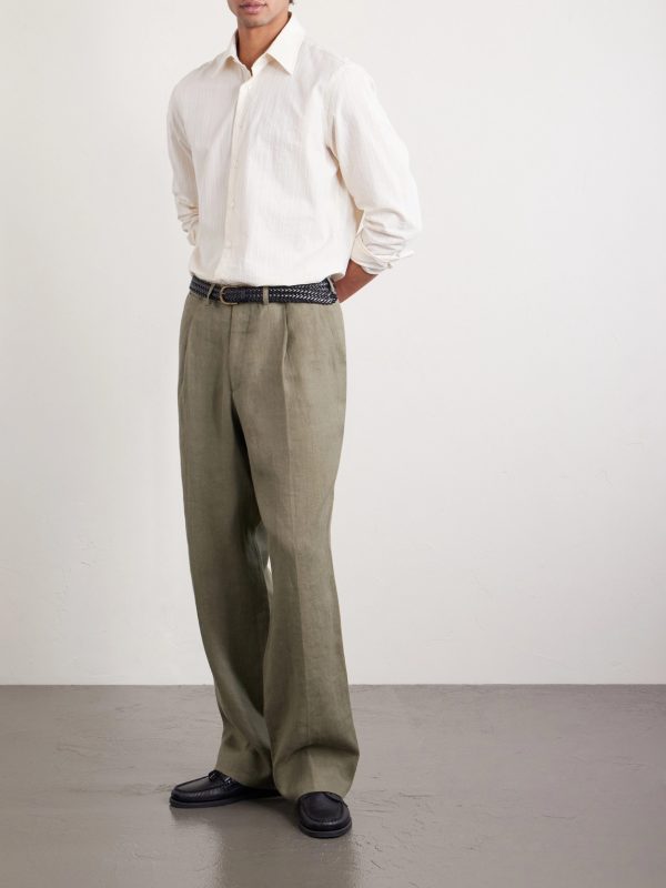 Striped Cotton-Poplin Shirt - OU Striped Cotton-Poplin Shirt - OU