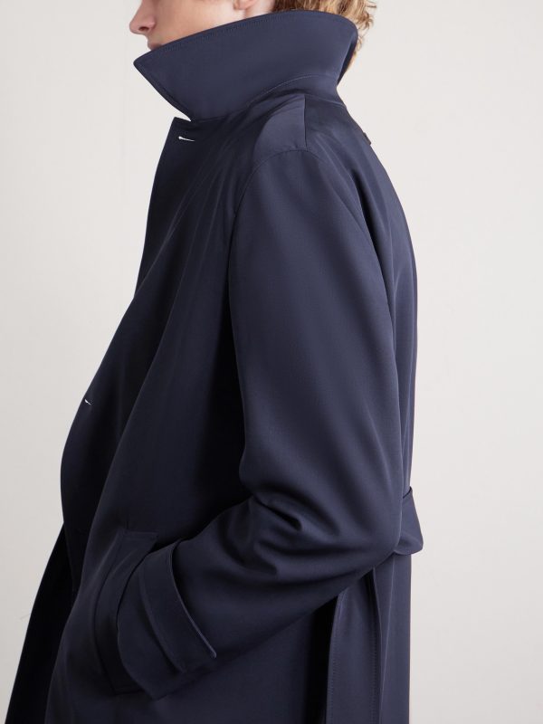 Virgin Wool-Gabardine Trench Coat - CU Virgin Wool-Gabardine Trench Coat - CU