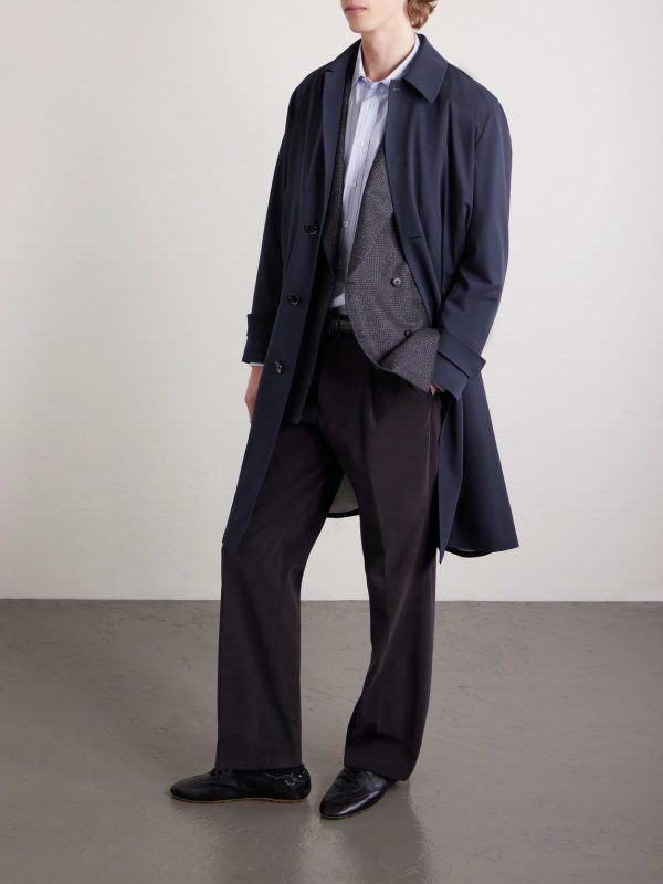 Virgin Wool-Gabardine Trench Coat - OU Virgin Wool-Gabardine Trench Coat - OU