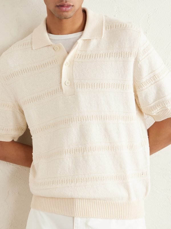 Striped Organic and Recycled-Cotton Polo Shirt - CU Striped Organic and Recycled-Cotton Polo Shirt - CU
