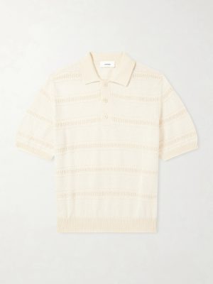 Striped Organic and Recycled-Cotton Polo Shirt Striped Organic and Recycled-Cotton Polo Shirt
