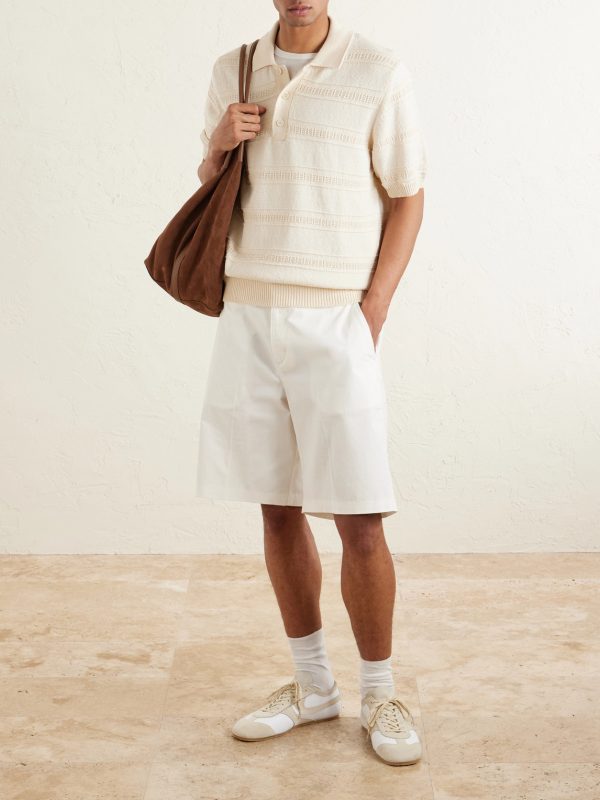 Striped Organic and Recycled-Cotton Polo Shirt - OU Striped Organic and Recycled-Cotton Polo Shirt - OU