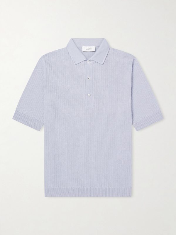 Ribbed Linen and Cotton-Blend Polo Shirt
