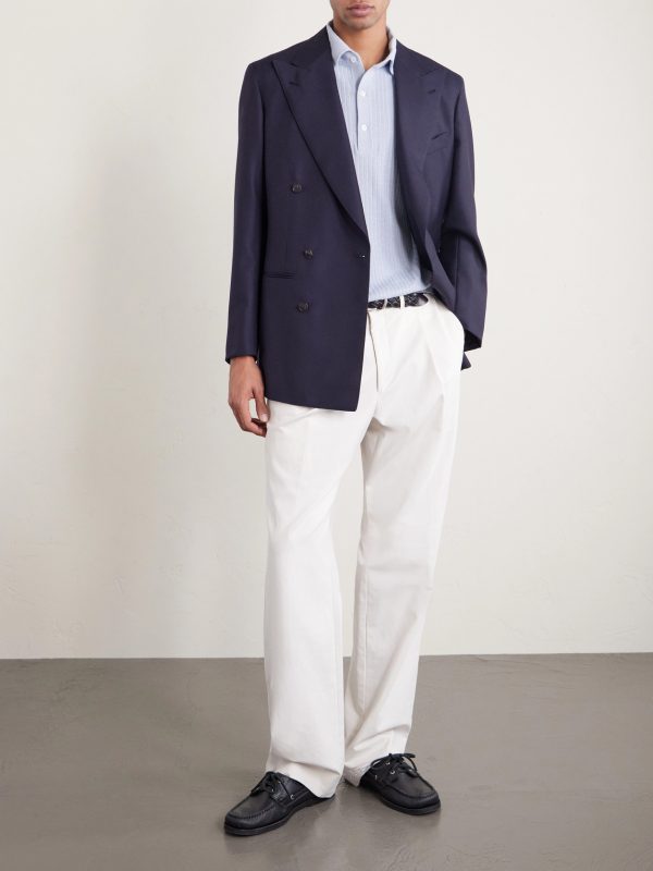 Ribbed Linen and Cotton-Blend Polo Shirt - OU