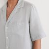 Convertible-Collar Linen Shirt - CU Convertible-Collar Linen Shirt - CU