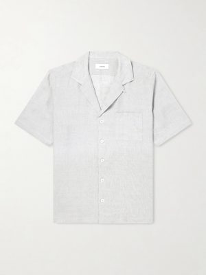 Convertible-Collar Linen Shirt Convertible-Collar Linen Shirt