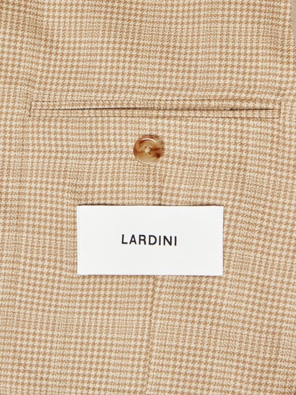 Houndstooth Wool and Cotton-Blend Blazer - E1 Houndstooth Wool and Cotton-Blend Blazer - E1