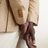 Houndstooth Wool and Cotton-Blend Blazer - E3 Houndstooth Wool and Cotton-Blend Blazer - E3