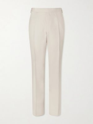 Straight-Leg Woven Trousers