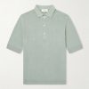 Ribbed Linen and Cotton-Blend Polo Shirt