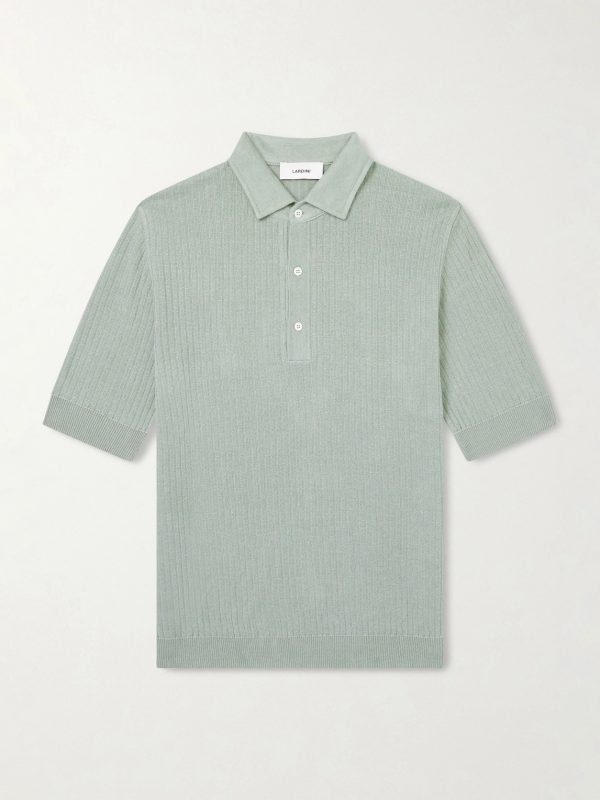 Ribbed Linen and Cotton-Blend Polo Shirt