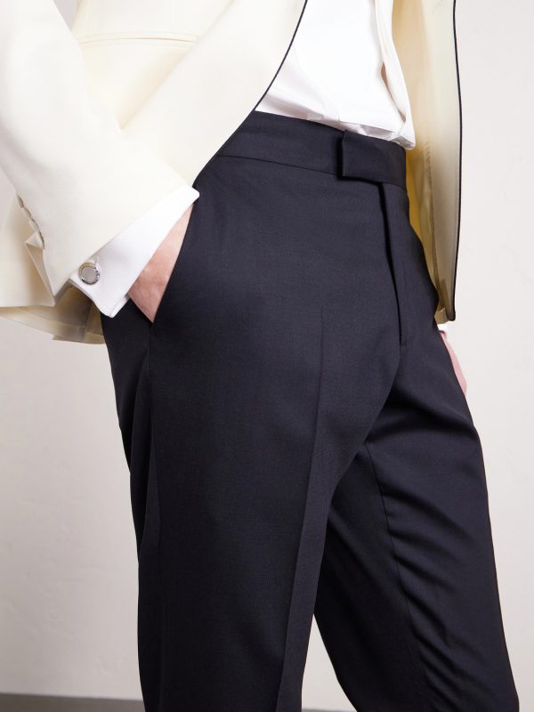 Slim-Fit Wool-Blend Tuxedo Trousers - E1 Slim-Fit Wool-Blend Tuxedo Trousers - E1