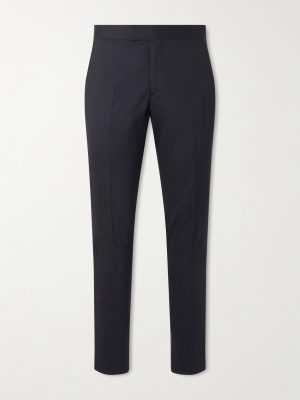 Slim-Fit Wool-Blend Tuxedo Trousers
