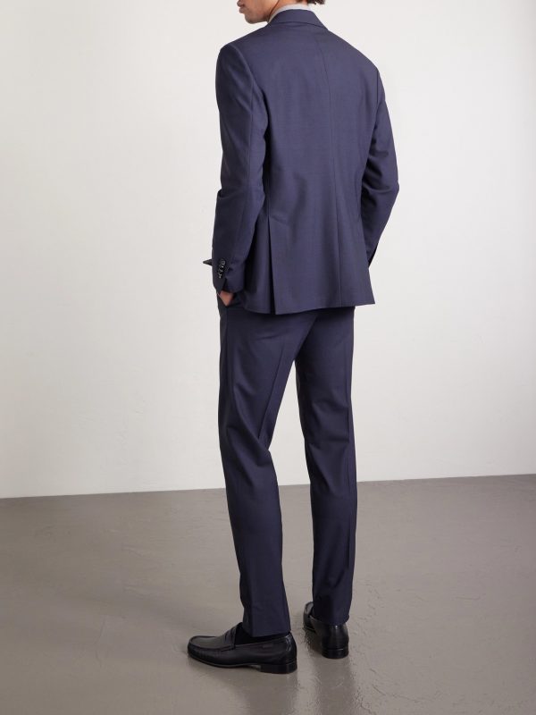 Slim-Fit Straight-Leg Virgin Wool-Blend Trousers - BK Slim-Fit Straight-Leg Virgin Wool-Blend Trousers - BK