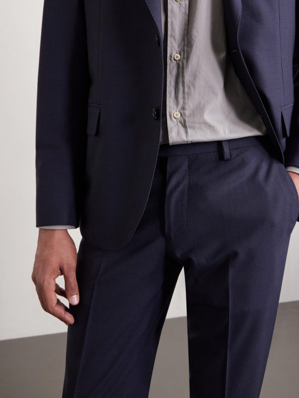 Slim-Fit Straight-Leg Virgin Wool-Blend Trousers - CU Slim-Fit Straight-Leg Virgin Wool-Blend Trousers - CU