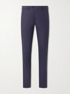 Slim-Fit Straight-Leg Virgin Wool-Blend Trousers Slim-Fit Straight-Leg Virgin Wool-Blend Trousers